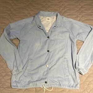 Vans Women’s Baby Blue Coach Jacket Size XS